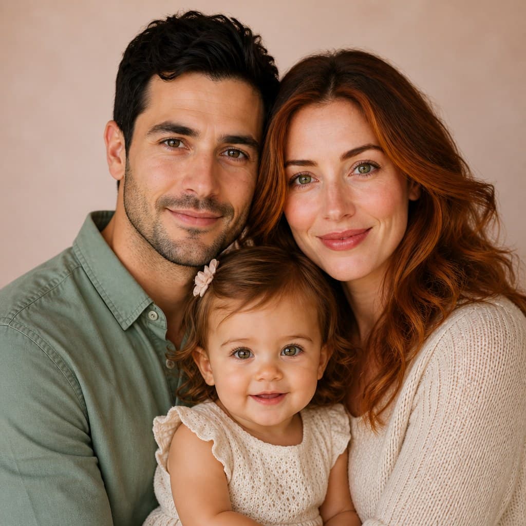 AI Family Portrait With Baby sample — AI-generated