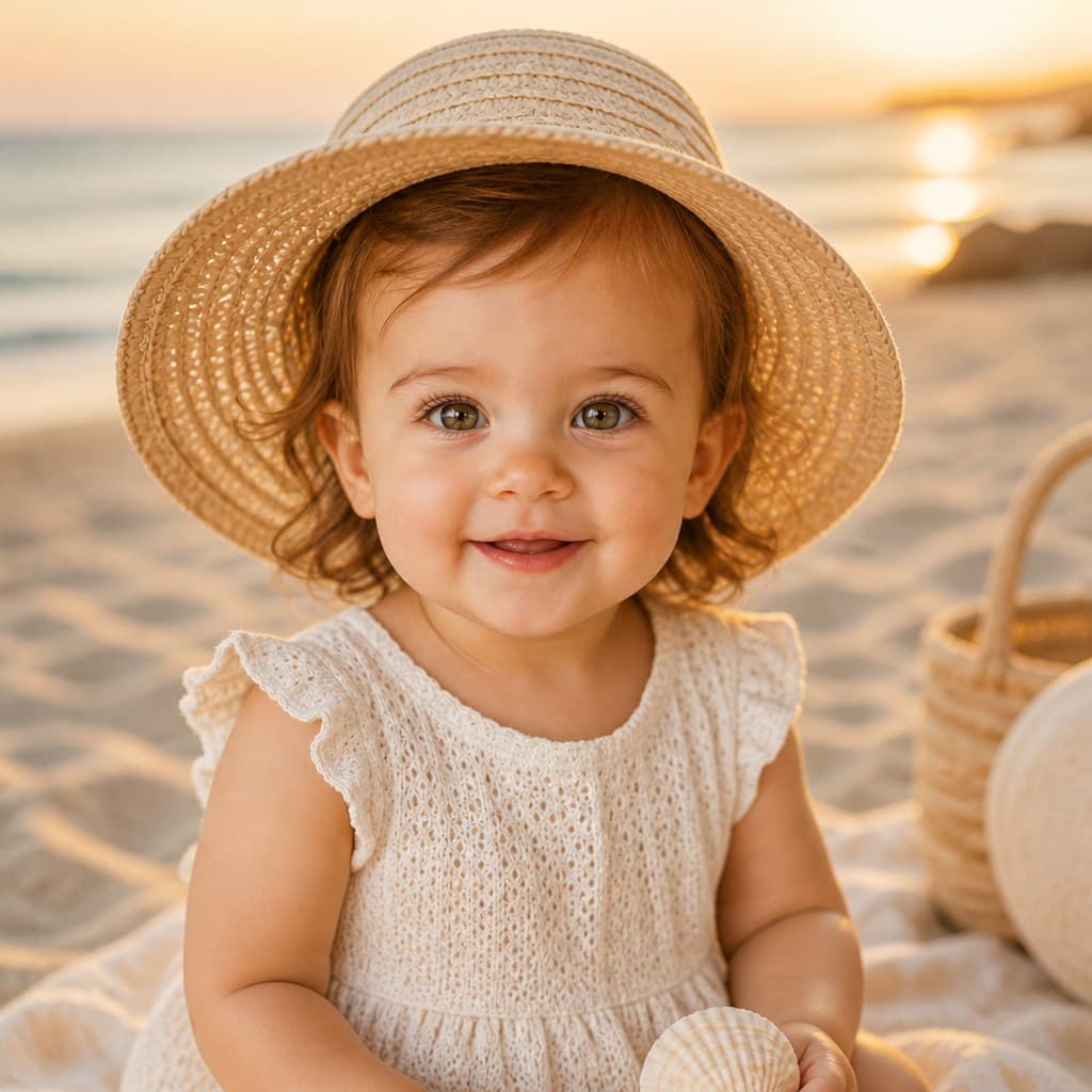 Beach Baby Photoshoot sample — AI-generated