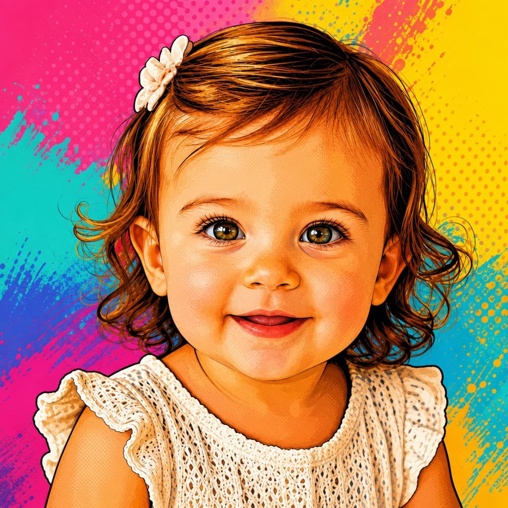Pop Art Baby Generator sample — AI-generated