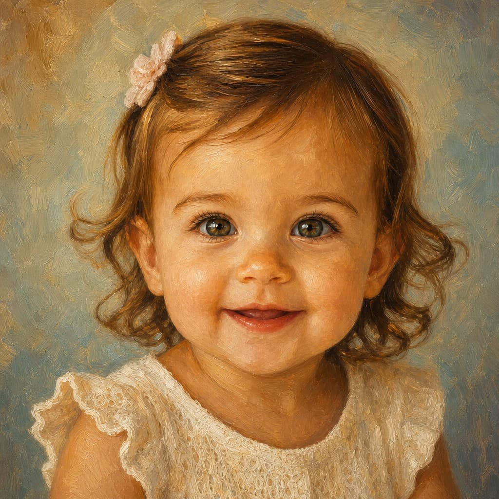 Oil Painting Baby Portrait sample — AI-generated